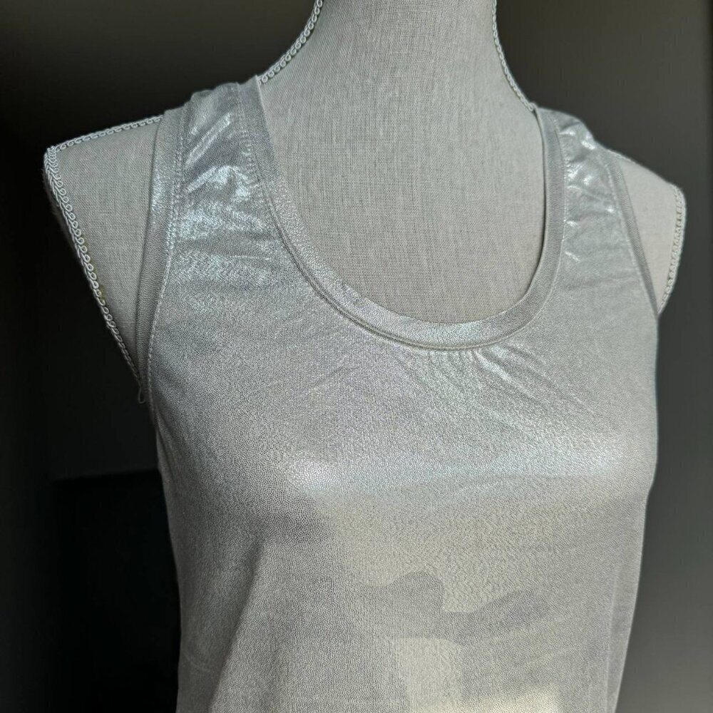 MYSTERY JANE Foil Race Back Top - Size S/M - Picture 7 of 10